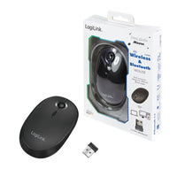 LogiLink ID0204 Maus Büro Beidhändig RF Wireless + Bluetooth 1600 DPI