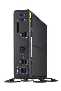 Shuttle XPC slim Barebone DS20UV2, Celeron 5205U, 1xHDMI, 1xDP, 1xVGA, 2xLAN (1xGbit, 1x2.5Gbit), 1xCOM, 8xUSB, lüfterlos, 24/7 Dauerbetrieb