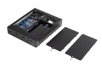 Shuttle XPC slim Barebone DS20UV2, Celeron 5205U, 1xHDMI, 1xDP, 1xVGA, 2xLAN (1xGbit, 1x2.5Gbit), 1xCOM, 8xUSB, lüfterlos, 24/7 Dauerbetrieb