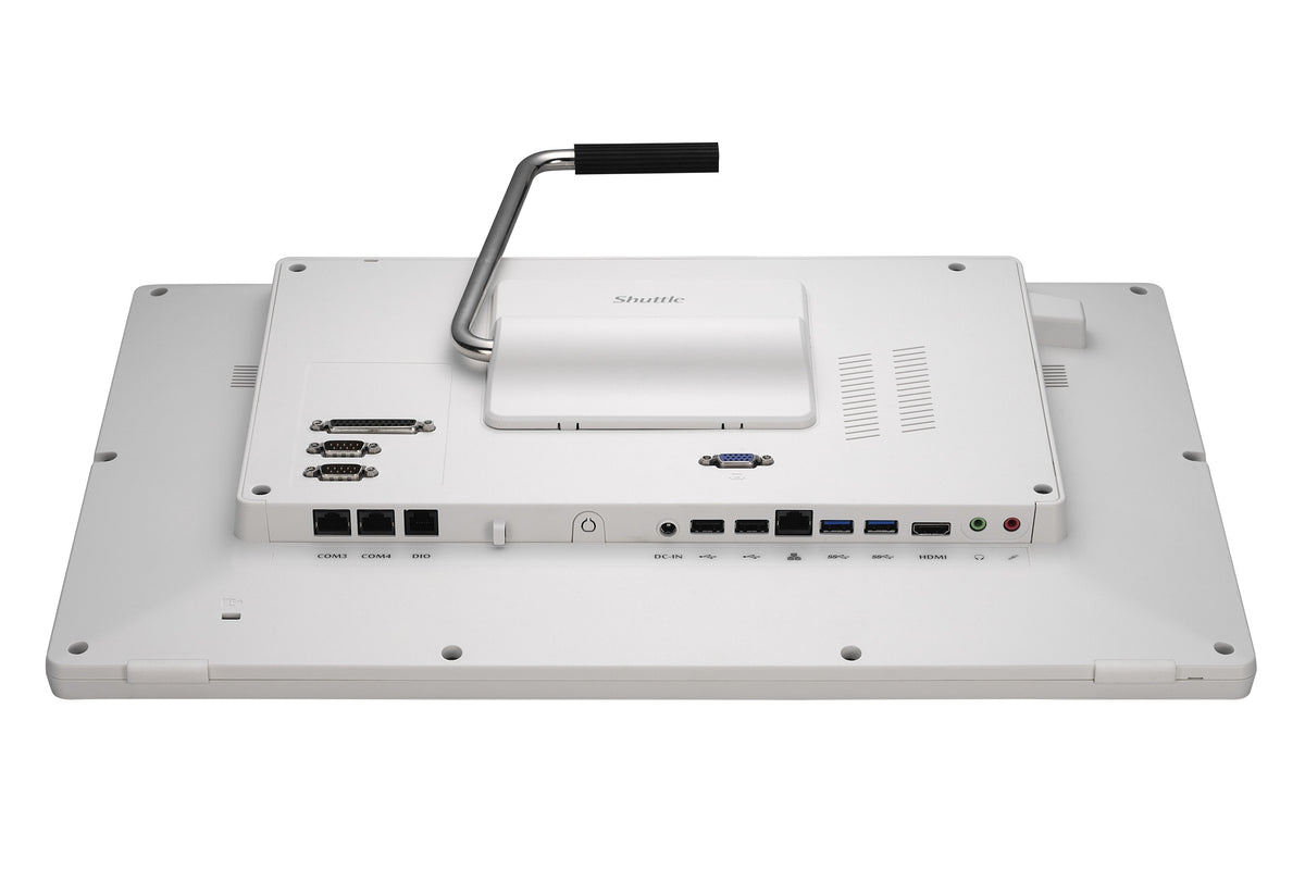 Shuttle All-In-One Barebone P92U, 19,5" Multi-Touch-Screen, Celeron 5205U, Wifi, IP54, lüfterlos, 24/7 Dauerbetrieb