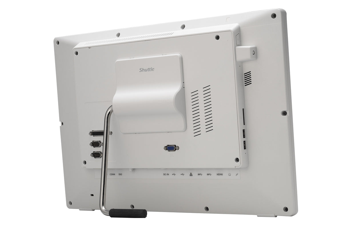 Shuttle All-In-One Barebone P92U, 19,5" Multi-Touch-Screen, Celeron 5205U, Wifi, IP54, lüfterlos, 24/7 Dauerbetrieb