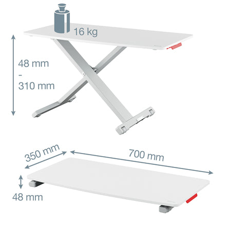 Leitz 65330085 Stehschreibtisch Grau