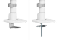 Neomounts DS65S-950WH2 Monitorarm 24-34" - Gasfeder - Topfix - mehrfach verstellbar - 180°-Stopp
