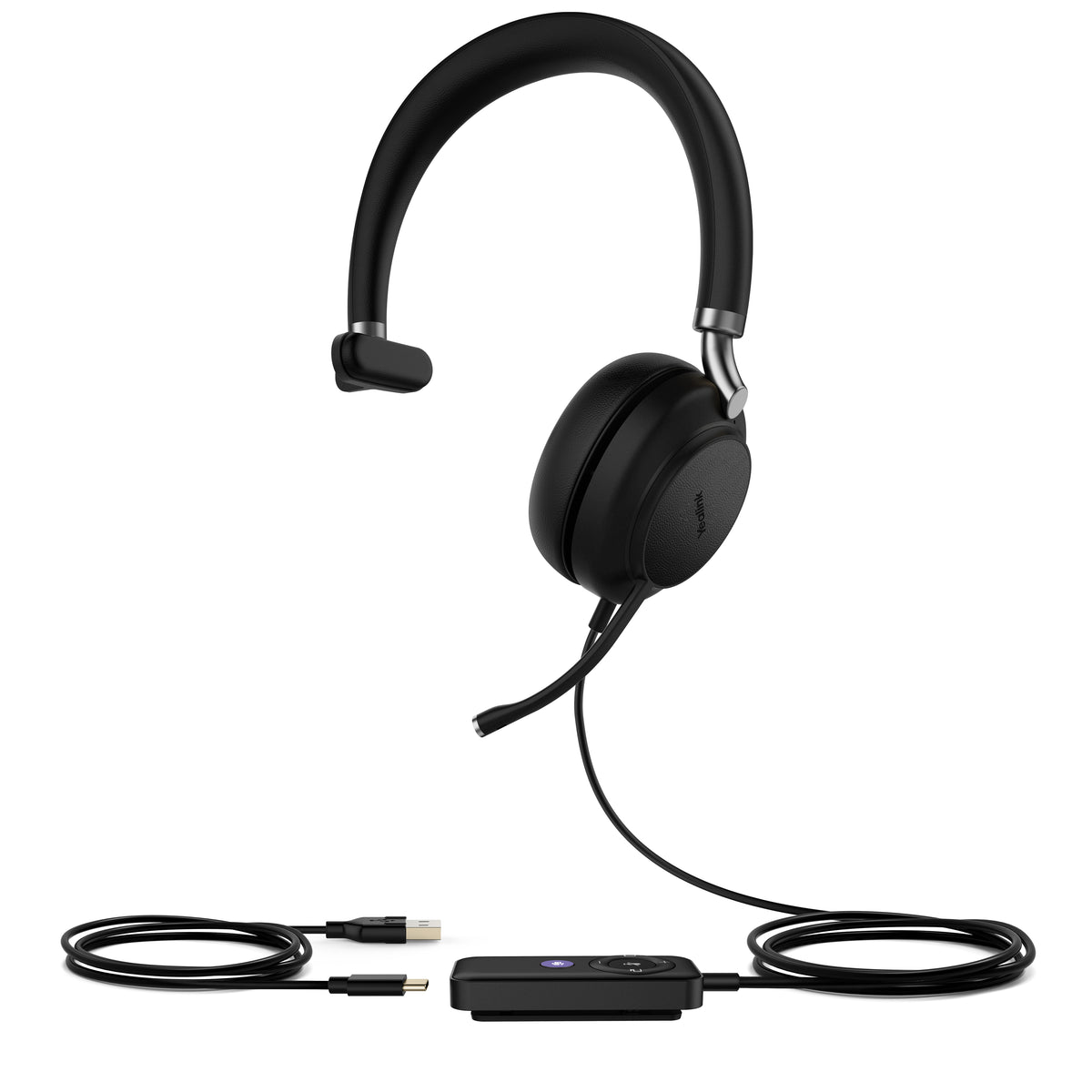 Yealink UH38 Mono Teams Kopfhörer Verkabelt & Kabellos Kopfband Anrufe/Musik USB Typ-C Bluetooth Schwarz