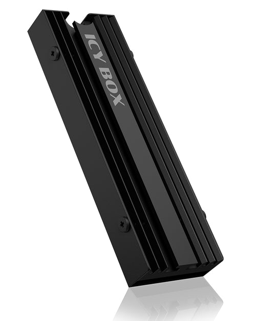 ICY BOX IB-M2HS-PS5, M.2 Kühlkörper für PS5, passt für M.2 SSD 22x80 mm, 10 mm Bauhöhe, schwarz