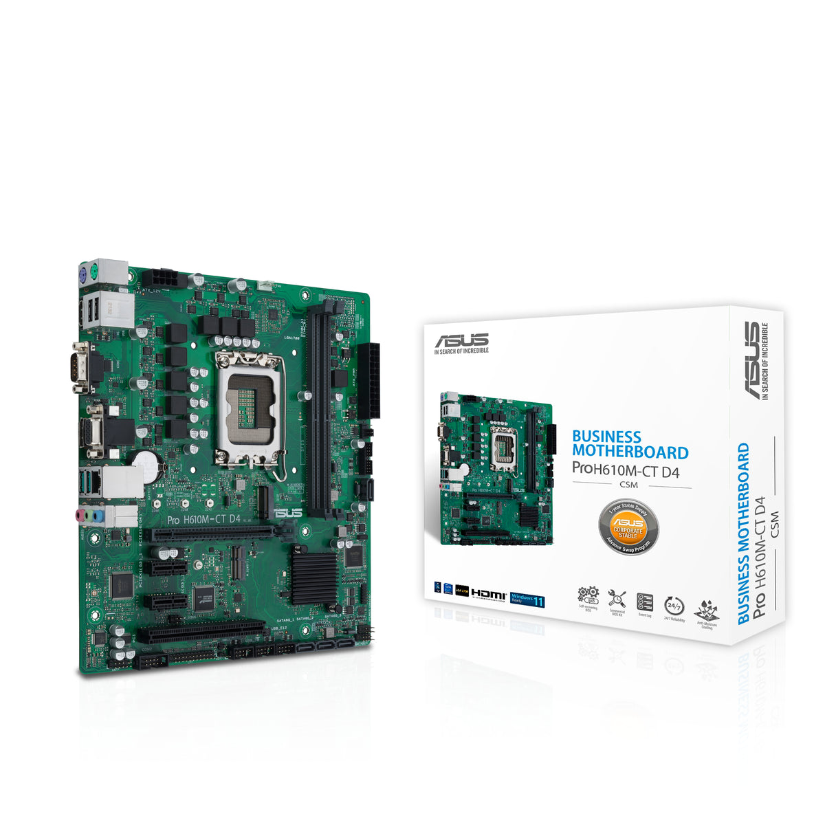 ASUS PRO H610M-CT D4-CSM Intel H610 LGA 1700 micro ATX