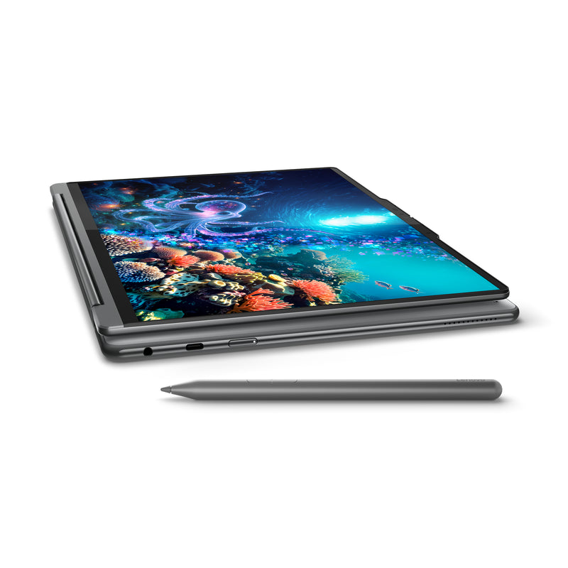 Lenovo Yoga 9 2-in-1 14ILL10 Copilot+ PC Intel Core Ultra 7 258V Hybrid (2-in-1) 35,6 cm (14") Touchscreen WQUXGA 32 GB LPDDR5x-SDRAM 1 TB SSD Wi-Fi 7 (802.11be) Windows 11 Home Deutsch Grau