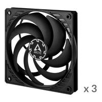 ARCTIC P12 Slim PWM PST 120 mm PWM Lüfter optimiert für statischen Druck mit integriertem Y-Kabel