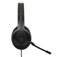 Targus AEH102GL Kopfhörer & Headset Kabelgebunden Kopfband Anrufe/Musik USB Typ-A Schwarz