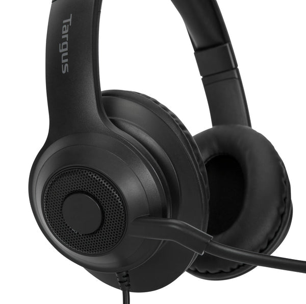 Targus AEH102GL Kopfhörer & Headset Kabelgebunden Kopfband Anrufe/Musik USB Typ-A Schwarz