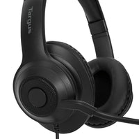 Targus AEH102GL Kopfhörer & Headset Kabelgebunden Kopfband Anrufe/Musik USB Typ-A Schwarz