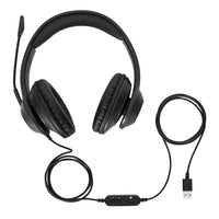 Targus AEH102GL Kopfhörer & Headset Kabelgebunden Kopfband Anrufe/Musik USB Typ-A Schwarz