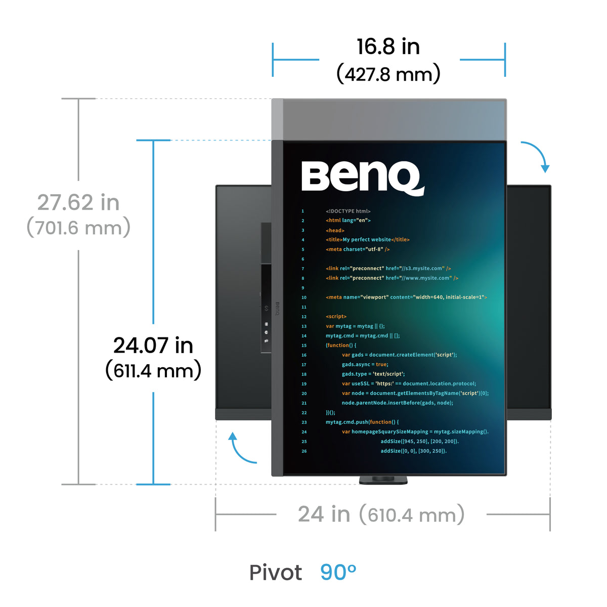 BenQ RD280UA Computerbildschirm 71,6 cm (28.2") 3840 x 2560 Pixel 4K Ultra HD Schwarz