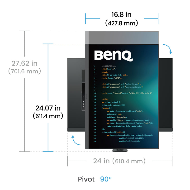 BenQ RD280UA Computerbildschirm 71,6 cm (28.2") 3840 x 2560 Pixel 4K Ultra HD Schwarz