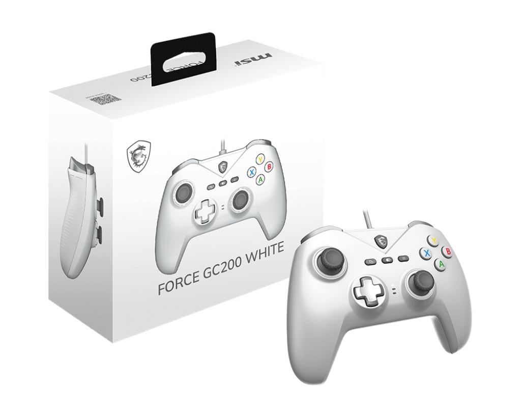 MSI FORCE GC200 WHITE Gaming-Controller Weiß USB Gamepad Analog / Digital Android, PC