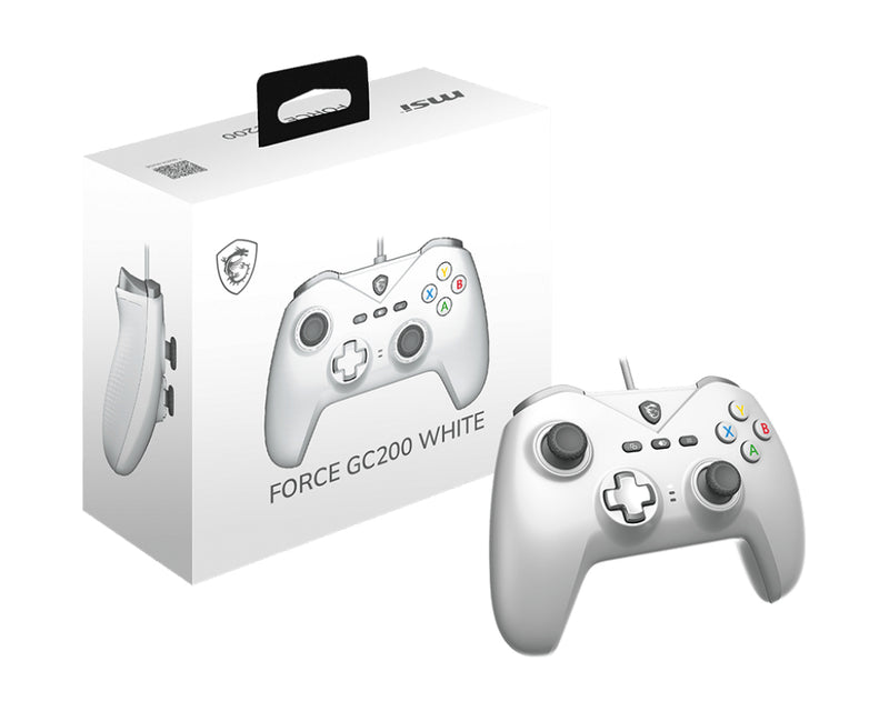 MSI FORCE GC200 WHITE Gaming-Controller Weiß USB Gamepad Analog / Digital Android, PC