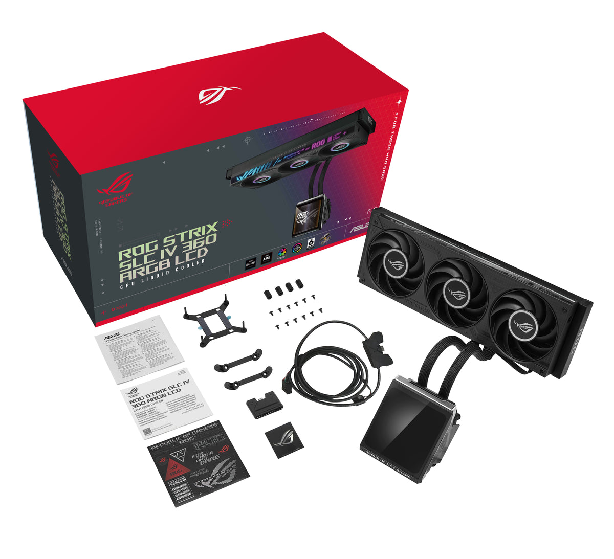 ASUS ROG Strix SLC IV 360 ARGB LCD Refroidisseur de liquide pour processeur 12 cm Noir 1 pièce(s)