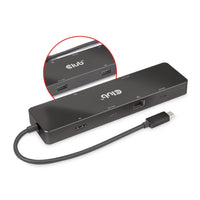 CLUB3D 6-in-1 USB3.2 Gen2 Typ-C Dual Displays Portable Dock mit USB Typ-C Video 4K60Hz