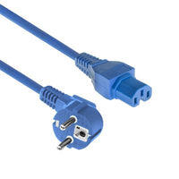 ACT Stromkabel Netzstecker CEE 7/7 Stecker (abgewinkelt) - C15 blau 1 m