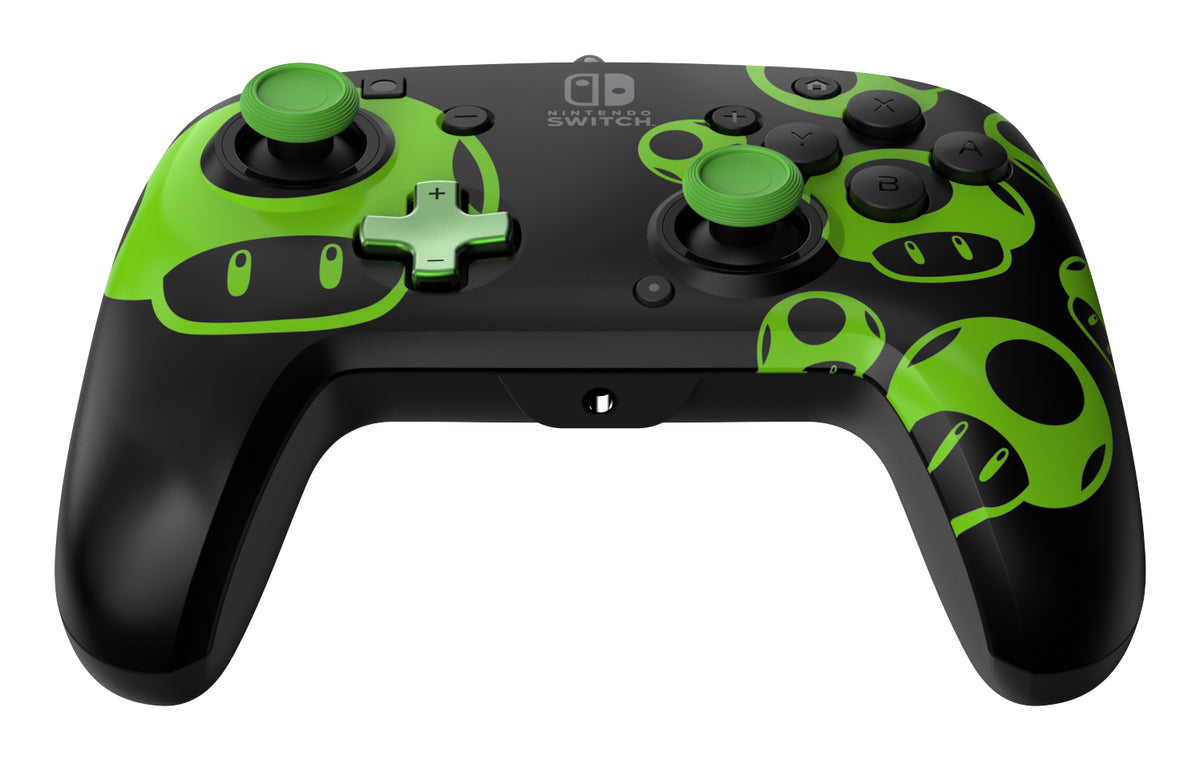 PDP REMATCH: 1-Up Glow in the Dark Schwarz, Grün USB Gamepad Analog / Digital Nintendo Switch, Nintendo Switch OLED