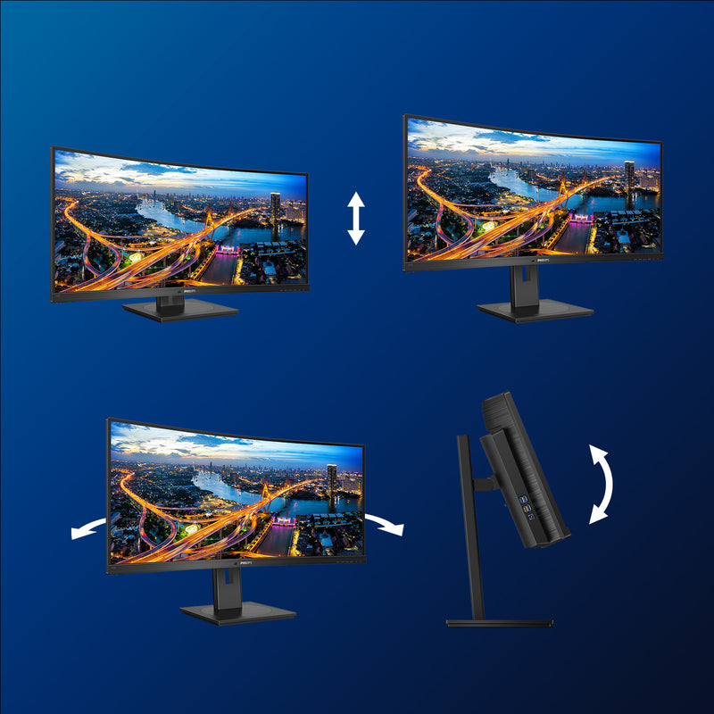 Philips B Line 346B1C/00 Computerbildschirm 86,4 cm (34") 3440 x 1440 Pixel Quad HD LCD Schwarz