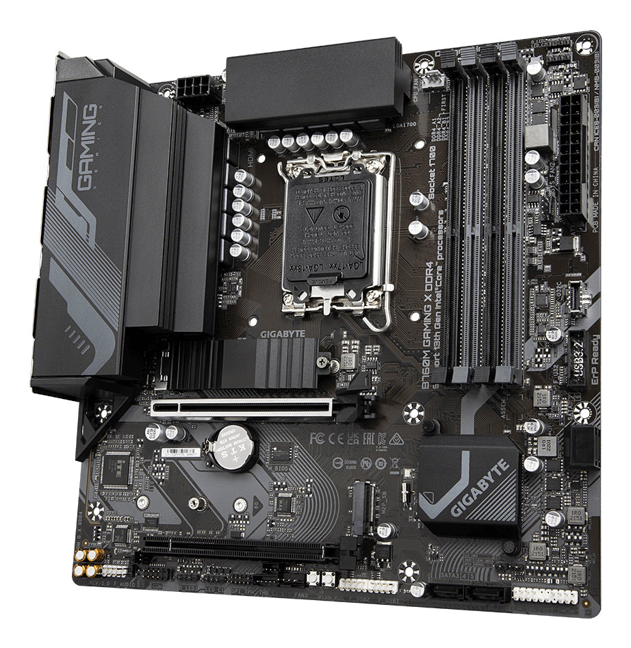 GIGABYTE B760M GAMING X DDR4 Motherboard - Unterstützt Intel Core 14. Generation CPUs, 8+1+1 Phasen Digital VRM, bis zu 5333MHz DDR4 (OC), 2xPCIe 4.0 M.2, 2.5GbE LAN, USB 3.2 Gen2