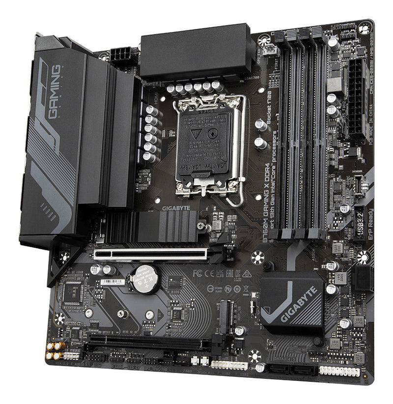 GIGABYTE B760M GAMING X DDR4 Motherboard - Unterstützt Intel Core 14. Generation CPUs, 8+1+1 Phasen Digital VRM, bis zu 5333MHz DDR4 (OC), 2xPCIe 4.0 M.2, 2.5GbE LAN, USB 3.2 Gen2