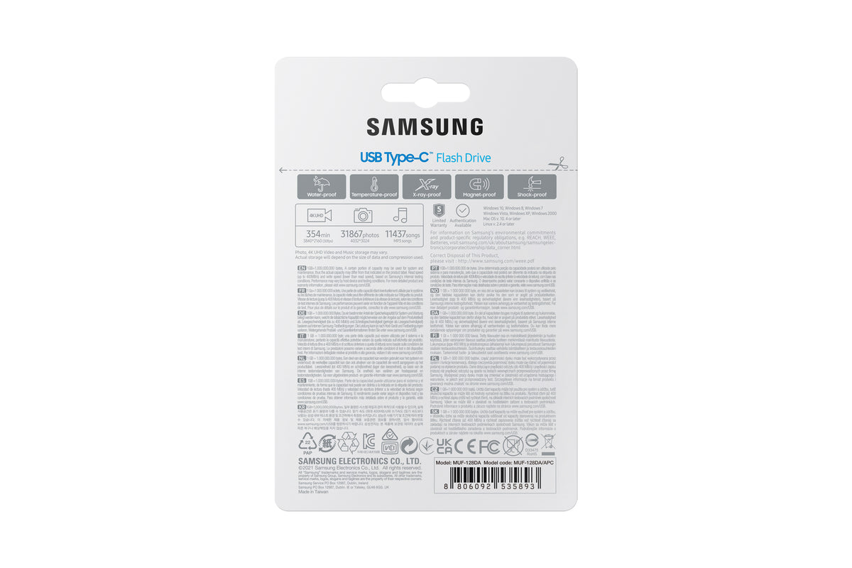 Samsung MUF-128DA USB-Stick 128 GB USB Typ-C 3.2 Gen 1 (3.1 Gen 1) Blau