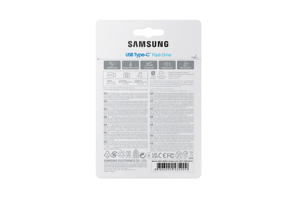 Samsung MUF-256DA USB-Stick 256 GB USB Typ-C 3.2 Gen 1 (3.1 Gen 1) Blau