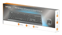 Manhattan 180771 Tastatur Maus enthalten Universal RF Wireless QWERTY Schwarz