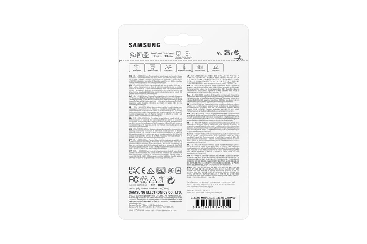 Samsung MB-MJ32K 32 GB MicroSDHC UHS-I Klasse 10