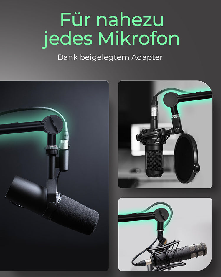 ICY BOX IB-MAG103B-T, Professioneller Mikrofon-Auslegerarm mit Tischhalterung