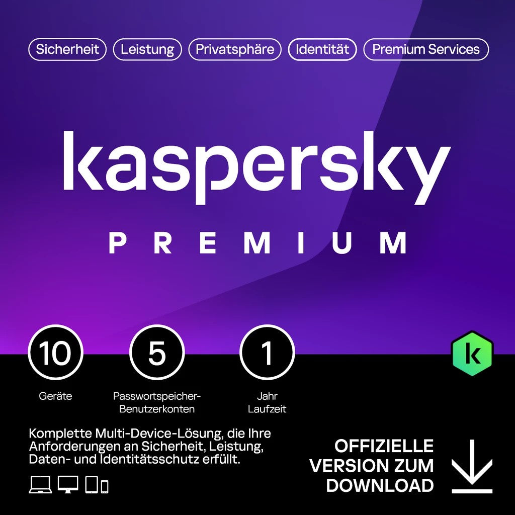 Kaspersky Premium – 10 Devices. 1 Year – ESD-DownloadESD