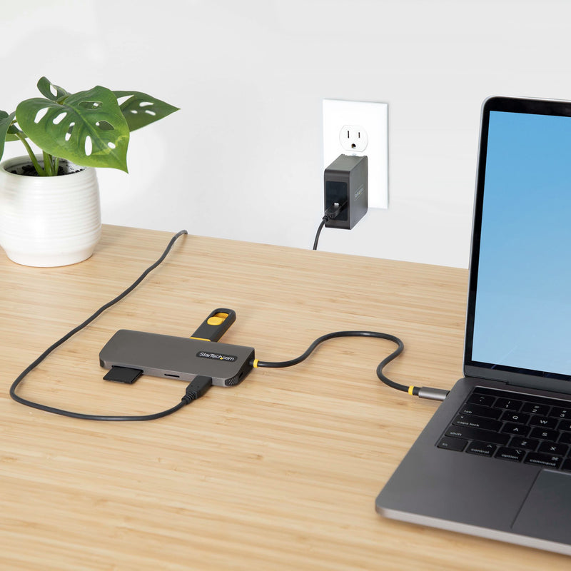 StarTech.com USB C Multiport Adapter, 4K 60Hz HDMI Anschluss, 5Gbit/s USB-A Hub, USB C auf HDMI, 100W PD, GbE, SD/MicroSD, 30cm Kabel, Reiseadapter, Thunderbolt 3 Dockingstation