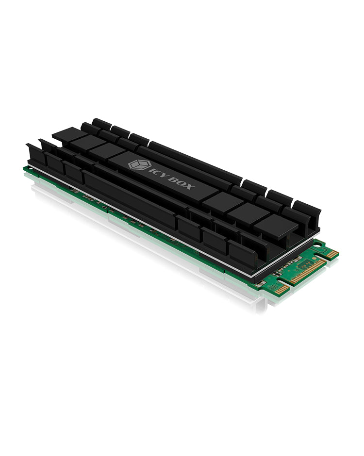 ICY BOX IB-M2HS-701, Kühlkörperset für M.2 2280 SSD, für PC/PS5, Aluminium, 5 mm dick