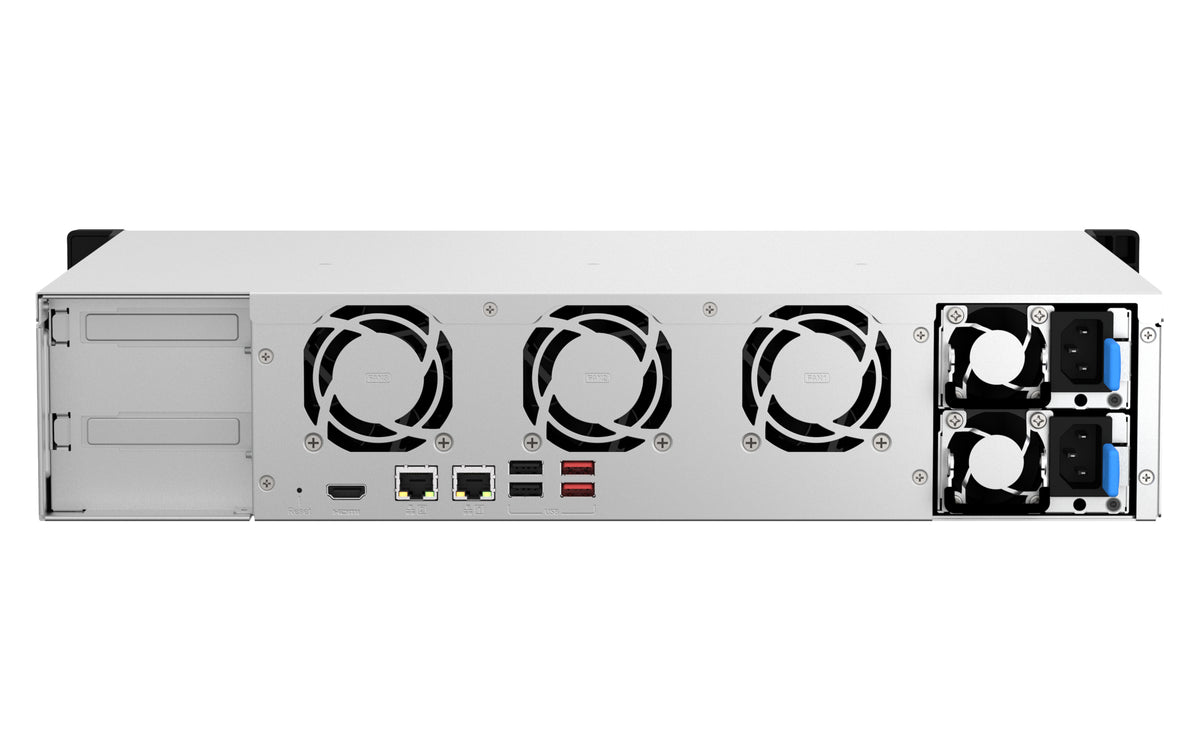 QNAP TS-864EU-RP-8G NAS & Speicherserver Rack (2U) Intel® Celeron® N5095 8 GB DDR4 0 TB QNAP Turbo System Schwarz