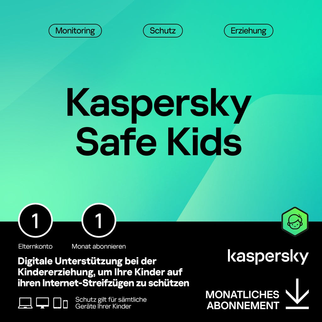 Kaspersky Safe Kids – 1 User. 1 Month - Subscription (ABO) – ESD-DownloadESD