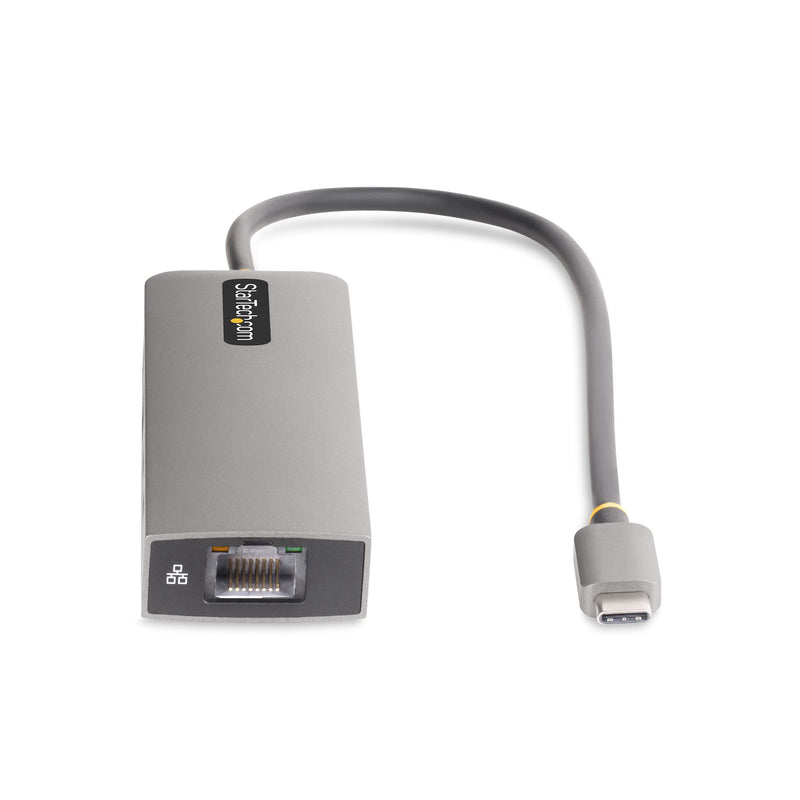 StarTech.com 3-Port USB-C Hub mit 2.5Gbps Ethernet und 100W Power Delivery Pass-Through, USB 3.2 10Gbps, 2x USB-A/1x USB-C, Mini USB Hub, USB C auf USB Adapter, USB C Verteiler