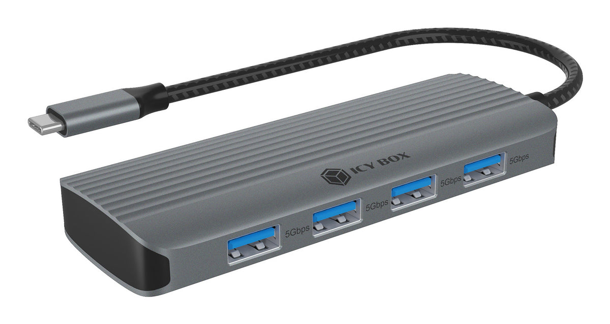 ICY BOX IB-DK4022a-CPD, 6 in 1 Docking station, 1x HDMI 4K60Hz, 4x USB Type-A 5 Gbit/s, 1x USB Type-C for PD 3.0 max 100W