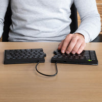 R-Go Tools Ergonomische Tastatur R-Go Split Break mit Pausensoftware, geteilte Tastatur, QWERTZ (DE), kabellos, schwarz