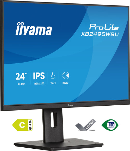 iiyama ProLite XB2495WSU-B1 Computerbildschirm 61,2 cm (24.1") 1920 x 1200 Pixel WUXGA LCD Schwarz