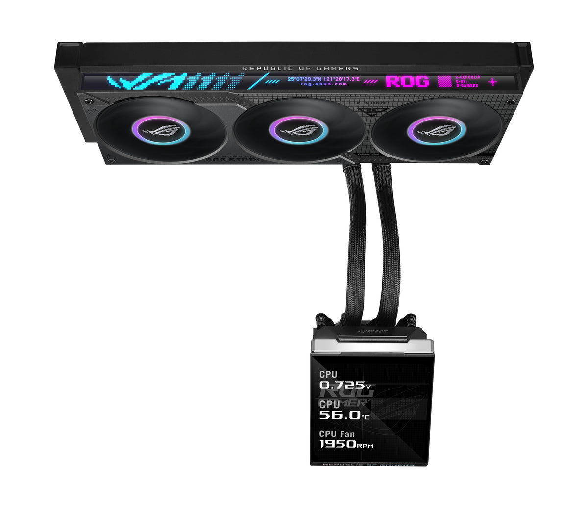 ASUS ROG Strix SLC IV 360 ARGB LCD Refroidisseur de liquide pour processeur 12 cm Noir 1 pièce(s)