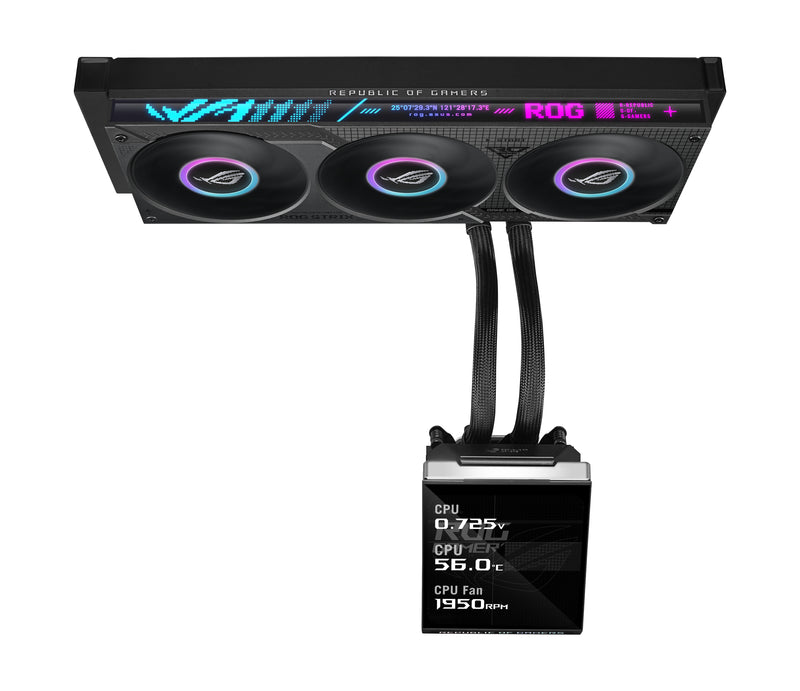 ASUS ROG Strix SLC IV 360 ARGB LCD Prozessor Flüssigkeitskühlung 12 cm Schwarz 1 Stück(e)