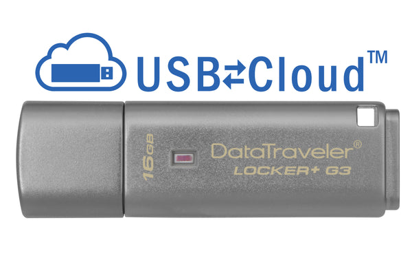 Kingston Technology DataTraveler Locker+ G3 16GB USB-Stick USB Typ-A 3.2 Gen 1 (3.1 Gen 1) Silber