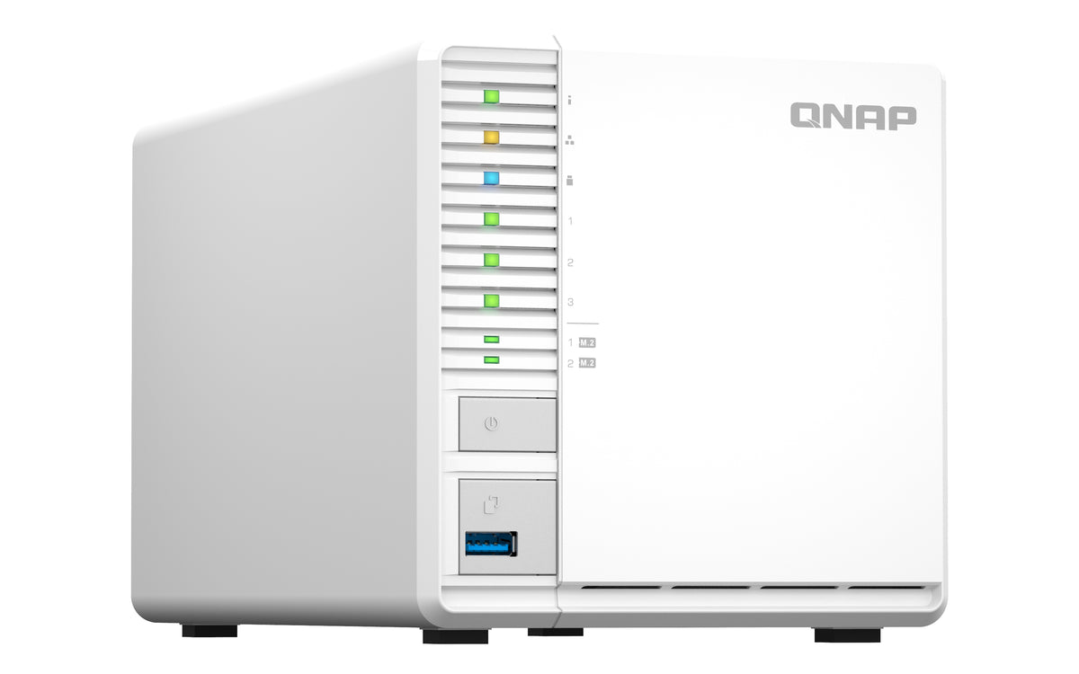 QNAP TS-364 NAS Tower Intel® Celeron® N5095 8 GB DDR4 0 TB QNAP Turbo System Weiß