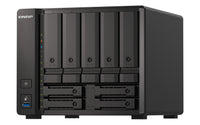 QNAP TS-H973AX NAS Tower Ryzen Embedded V1500B 8 GB DDR4 0 TB QuTS hero Schwarz