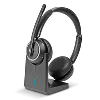 Lindy L118 Kopfhörer Kabellos Kopfband Büro/Callcenter USB Typ-C Bluetooth Ladestation Schwarz