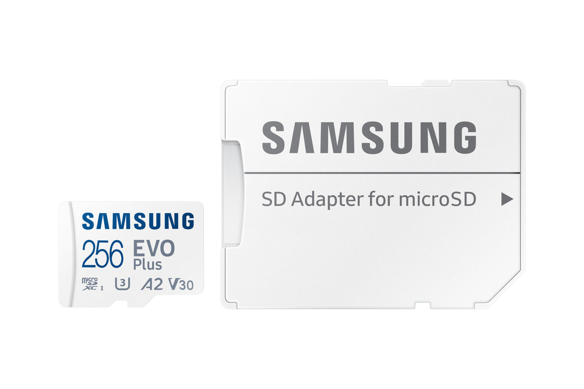 Samsung EVO Plus microSD-Speicherkarte (2024) (inkl. SD Adapter) - 256 GB