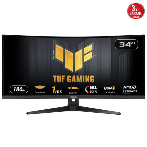 ASUS TUF Gaming VG34VQ3B Computerbildschirm 86,4 cm (34") 3440 x 1440 Pixel UltraWide Quad HD LED Schwarz
