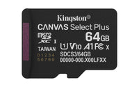 Kingston Technology 64GB micSDXC Canvas Select Plus Gen3 100R A1 (Ohne SD-Adapter)